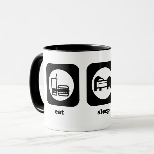 Eet. Slaap. Croquet. Mok (Voorkant links)