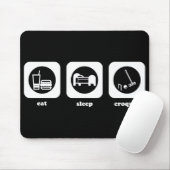 Eet. Slaap. Croquet. Mousepad Muismat (Met muis)