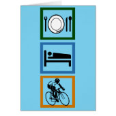Eet Slaap Cyclus Cyclist Kaart (Voorkant)