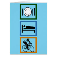 Eet Slaap Cyclus Cyclist Kaart