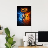 Eet Slaap Cyclus Retro Poster (Thuiskantoor)