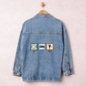 Eet Slaap Dans Grappige Ballet Danser Meisjes Denim Jacket (Hangar)