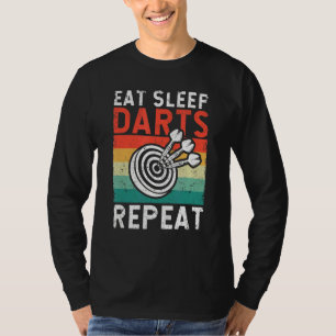 Eet Slaap Darts Herhaal Dart Speler Dartelen Fan D T-shirt