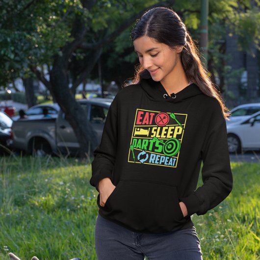 Eet Slaap Darts Herhalen - Dart Fan Hoodie