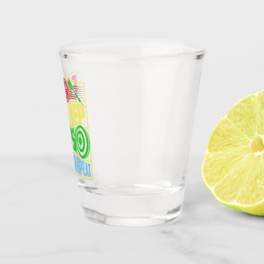 Eet Slaap Darts Herhalen - Dart Speler Shot Glas (Rechts)