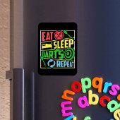 Eet Slaap Darts Herhalen - Grappige Dart Speler Magneet