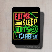 Eet Slaap Darts Herhalen - Grappige Dart Speler Magneet