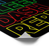 Eet Slaap Dash Herhaal Video Game Geometrie Video Poster (Hoek)