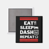 Eet Slaap Dash Herhaal Videospel Magneet (Voorkant / Achterkant)