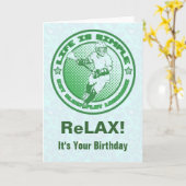 Eet, Slaap, de Kaart van de Verjaardag van de (Gele Bloem)