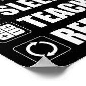 Eet. Slaap. De Wiskunde van de leer. Herhaal Poster (Hoek)