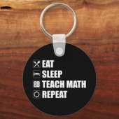 Eet. Slaap. De Wiskunde van de leer. Herhaal Sleutelhanger (Voorkant)