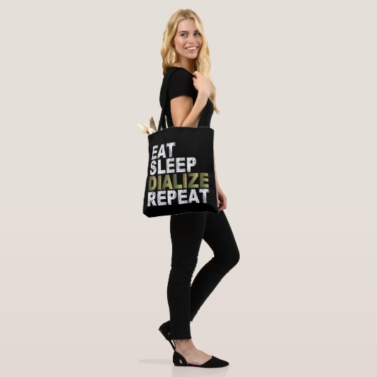 Eet Slaap Dialiseren Herhaal Verpleegkunde en Dial Tote Bag (Op model)