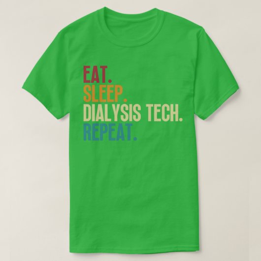 Eet Slaap Dialyse Tech Herhaal 12 T-shirt (Design voorkant)