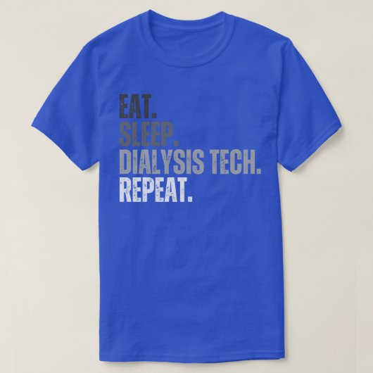 Eet Slaap Dialyse Tech Herhaal 3 T-shirt (Design voorkant)