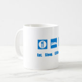 Eet. Slaap. Dood zombies. Koffiemok (Voorkant links)