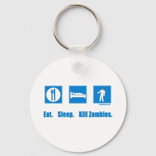 Eet. Slaap. Dood zombies. Sleutelhanger (Voorkant)