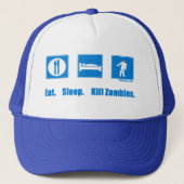 Eet. Slaap. Dood zombies. Trucker Pet (Voorkant)