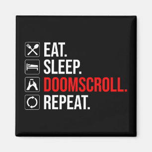 Eet. Slaap. Doomscroll. Herhaal Magneet