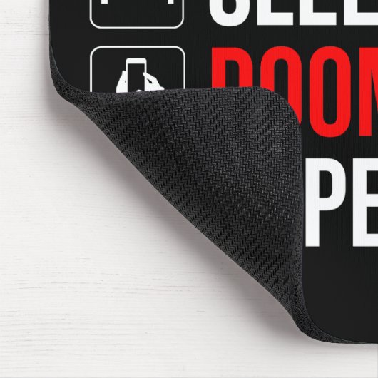 Eet. Slaap. Doomscroll. Herhaal Muismat (Hoek)