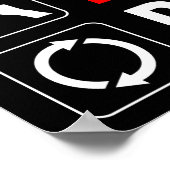 Eet. Slaap. Doomscroll. Herhaal Poster (Hoek)