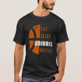Eet Slaap Dribble Herhaal Basketbal Mannen Vrouwen T-shirt (Voorkant)