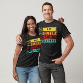 Eet Slaap Drum Herhaal Drummer Kleding T-shirt (Unisex)