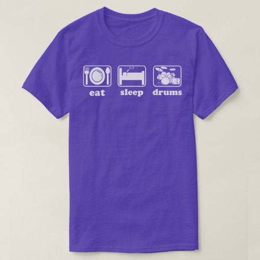 Eet Slaap Drums Grappige drummer 1 T-shirt (Design voorkant)