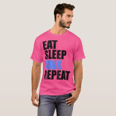 Eet Slaap Dunk Herhaal Basketbal Recreatieve Hoop T-shirt (Voorkant volledig)