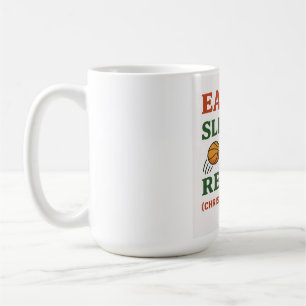 Eet Slaap Dunker Herhaal - Grappige Basketbal Kers Koffiemok