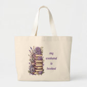 Eet Slaap en Lees Grote Tote Bag (Voorkant)