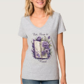 Eet Slaap en Lees V-hals T-shirt (Voorkant)