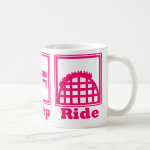 Eet, Slaap en Ride (Roller Onderzetters) - Roze Koffiemok