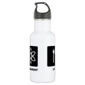 Eet slaap experiment waterfles  (Achterkant)