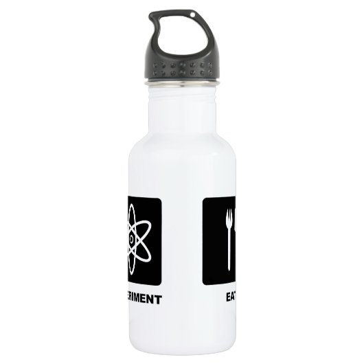 Eet slaap experiment waterfles (Achterkant)