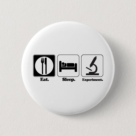 eet slaap experimenteer ronde button 5,7 cm (Voorkant)
