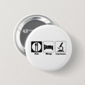 eet slaap experimenteer ronde button 5,7 cm (Voorkant /achterkant)