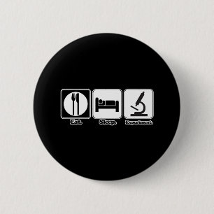 eet slaap experimenteer ronde button 5,7 cm