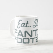Eet. Slaap. Fantasy Football Coffee Mok (Voorkant links)