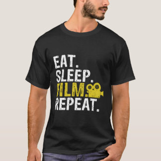 Eet Slaap Film Herhaal Filmacteurs Cadeau T-shirt
