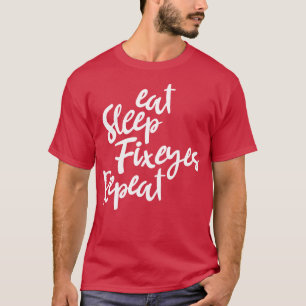 Eet Slaap Fix Ogen Slaap shirt Optometrie Cadeau v