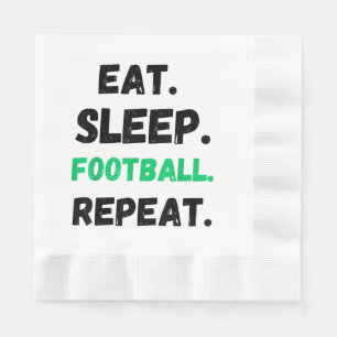 Eet Slaap Football Herhaal Schattige Eet Slaap Foo Servet