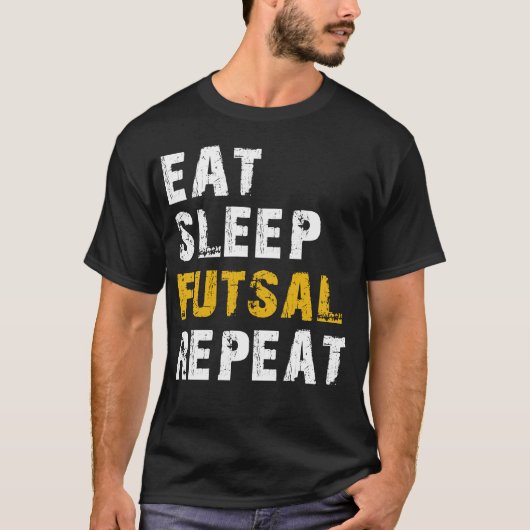 Eet slaap Futsal T-shirt (Voorkant)