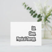 Eet. Slaap. Fysiotherapie. Briefkaart (Staand voorkant)