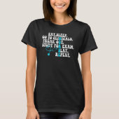 Eet Slaap Ga naar Klinieken Verpleegkundige Leven  T-shirt (Voorkant)