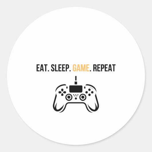 Eet Slaap Game Herhaal Controller Sticker - Grappi (Voorkant)