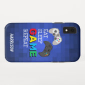 Eet, Slaap, Game, Herhaal | Persoonlijke gamer Case-Mate iPhone Case (Achterkant (horizontaal))