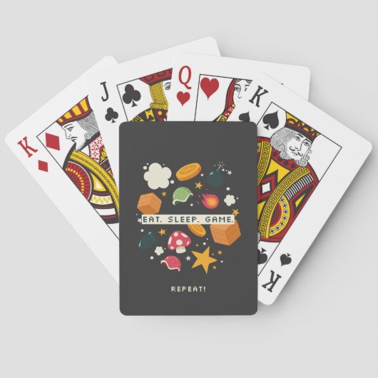 Eet. Slaap. Game. Herhaal. Pokerkaarten (Achterkant)