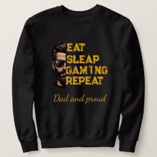 Eet Slaap Gamen Herhaal Cool Gamer Kunst T-Shirt