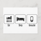 Eet, Slaap, Geocache Briefkaart (Voorkant)